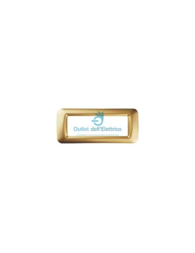 Gewiss GW22666 Placa de sistema superior de oro antiguo de 6 pos.oro